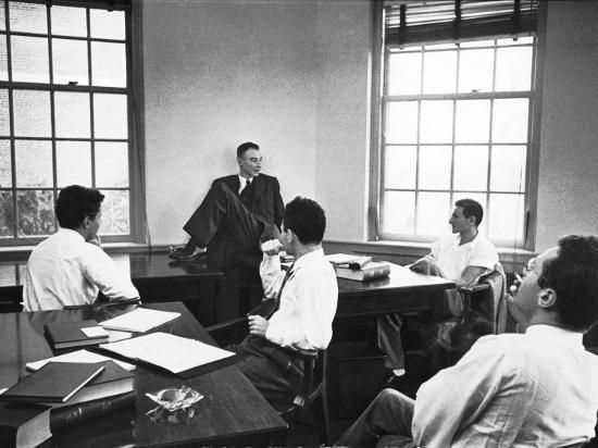 NextImg:'Dr. J Robert Oppenheimer Discussing Quantum Theory with Students at Institute for Advanced Study' Premium Photographic Print - Alfred Eisenstaedt | AllPosters.com