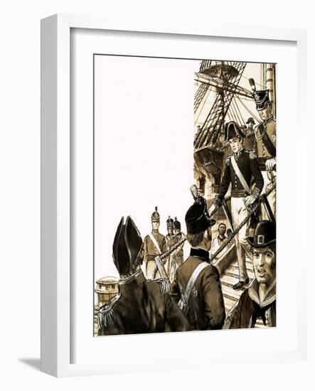 Dr James Barry Disembarks at Cape Town-null-Framed Giclee Print