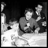 Jeanne Moreau Slicing a Cake-DR-Photographic Print