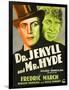 Dr. Jekyll and Mr. Hyde, Poster Art featuring Fredric March, 1931-null-Framed Art Print