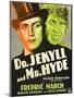 Dr. Jekyll and Mr. Hyde, Poster Art featuring Fredric March, 1931-null-Mounted Art Print