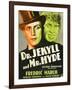 Dr. Jekyll and Mr. Hyde, Poster Art featuring Fredric March, 1931-null-Framed Art Print