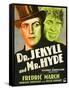 Dr. Jekyll and Mr. Hyde, Poster Art featuring Fredric March, 1931-null-Framed Stretched Canvas