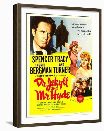 Dr. Jekyll and Mr. Hyde, Spencer Tracy, Ingrid Bergman, Lana Turner, 1941-null-Framed Photo