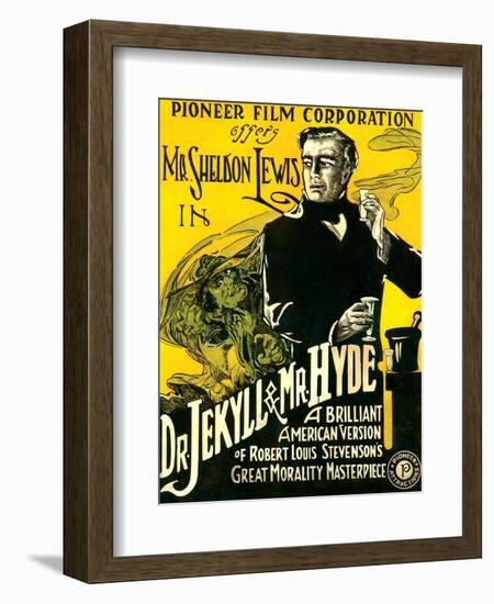 Dr. Jekyll & Mr. Hyde, Sheldon Lewis, 1920-null-Framed Art Print