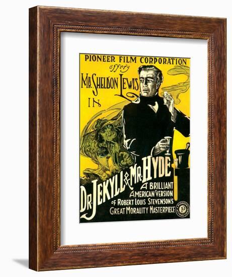 Dr. Jekyll & Mr. Hyde, Sheldon Lewis, 1920-null-Framed Art Print