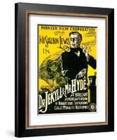 Dr. Jekyll & Mr. Hyde, Sheldon Lewis, 1920-null-Framed Art Print