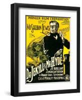 Dr. Jekyll & Mr. Hyde, Sheldon Lewis, 1920-null-Framed Art Print