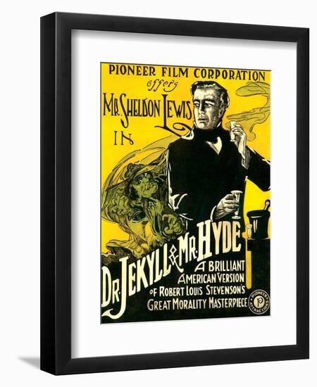 Dr. Jekyll & Mr. Hyde, Sheldon Lewis, 1920-null-Framed Art Print