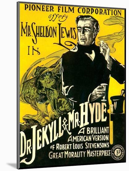 Dr. Jekyll & Mr. Hyde, Sheldon Lewis, 1920-null-Mounted Art Print