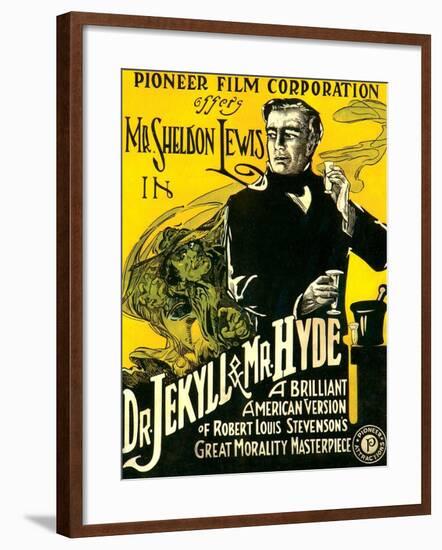 Dr. Jekyll & Mr. Hyde, Sheldon Lewis, 1920-null-Framed Art Print