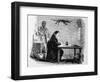 Dr John Dee and His Assistant Edward Kelley (With-null-Framed Photographic Print