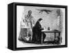 Dr John Dee and His Assistant Edward Kelley (With-null-Framed Stretched Canvas