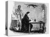 Dr John Dee and His Assistant Edward Kelley (With-null-Stretched Canvas