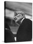 Dr. John Dewey Listening to Speaker at His 90th Birthday Celebration-Cornell Capa-Stretched Canvas
