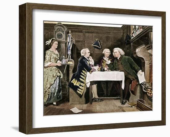 Dr Johnson, Goldsmith and Boswell, (1909)-Eyre Crowe-Framed Giclee Print