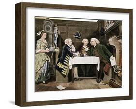 Dr Johnson, Goldsmith and Boswell, (1909)-Eyre Crowe-Framed Giclee Print