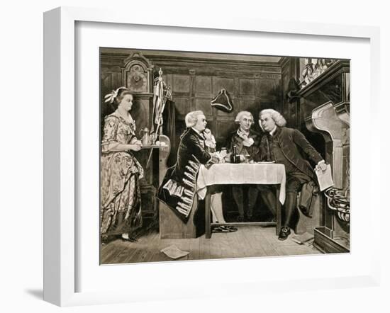 Dr Johnson, Goldsmith and Boswell-Eyre Crowe-Framed Giclee Print