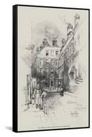 Dr Johnson's House, Threatened with Destruction-Herbert Railton-Framed Stretched Canvas