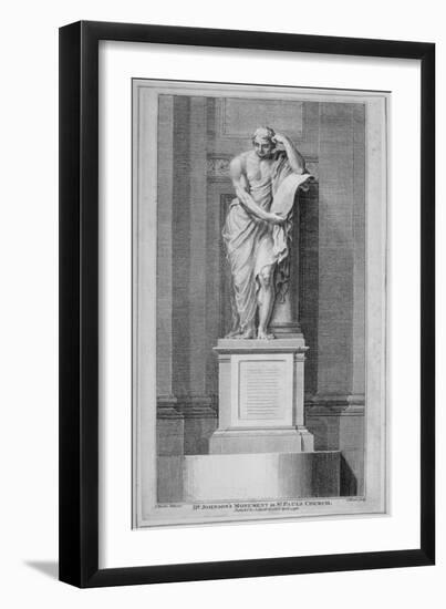 Dr Johnson's Monument, in St Paul's Cathedral, City of London, 1796-James Basire I-Framed Giclee Print