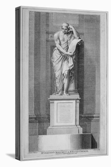 Dr Johnson's Monument, in St Paul's Cathedral, City of London, 1796-James Basire I-Stretched Canvas