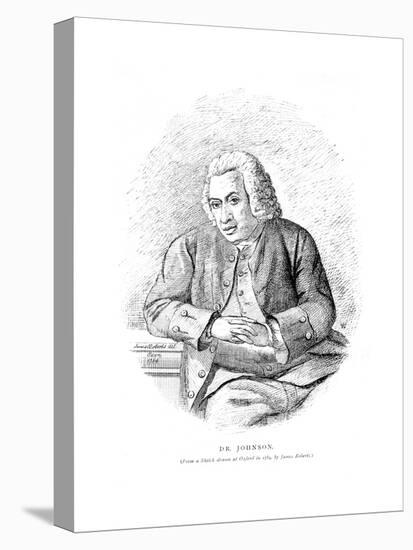 Dr Johnson Sketched-James Roberts-Stretched Canvas