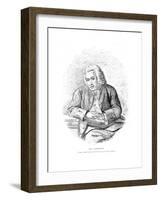 Dr Johnson Sketched-James Roberts-Framed Giclee Print