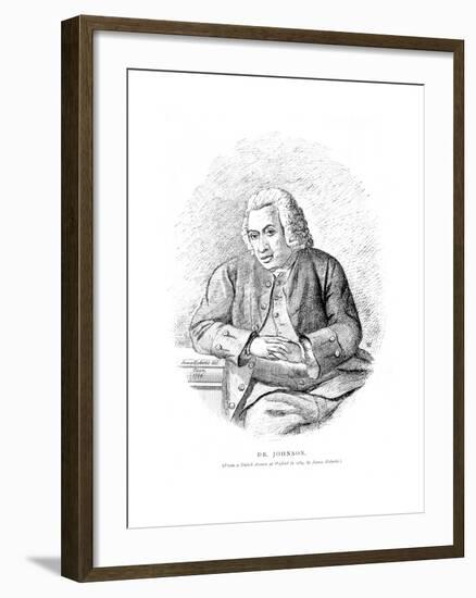 Dr Johnson Sketched-James Roberts-Framed Giclee Print