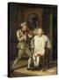 Dr Johnson with the Barber-John Collet-Stretched Canvas