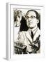 Dr. Jonas Salk, Creator of the Polio Vaccine, Looks at a Test Tube-null-Framed Giclee Print