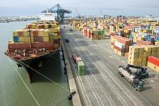 Container Ship And Port-Dr. Juerg Alean-Photographic Print