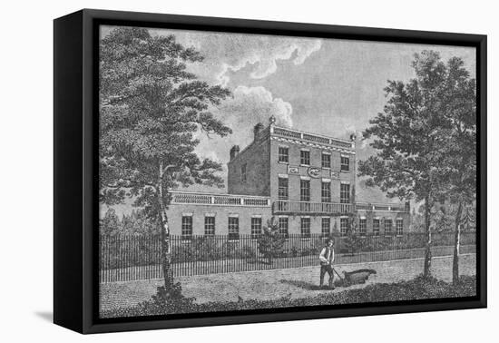 Dr. Lettsoms House, Camberwell, c1805, (1912). Artists: Unknown, George Samuel Elgood-George Samuel Elgood-Framed Stretched Canvas