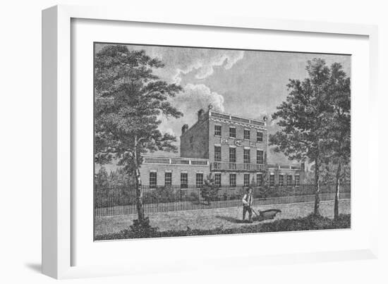 Dr. Lettsoms House, Camberwell, c1805, (1912). Artists: Unknown, George Samuel Elgood-George Samuel Elgood-Framed Giclee Print