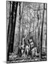 Dr. Liane Russell Camping with Husband Bill and Children in Woods Near their Home-Margaret Bourke-White-Mounted Photographic Print