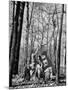 Dr. Liane Russell Camping with Husband Bill and Children in Woods Near their Home-Margaret Bourke-White-Mounted Photographic Print