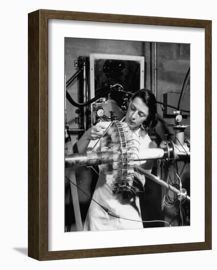 Dr. Liane Russell Studying Effects of Radiation on Mouse Genetics at Oak Ridge National Laboratory-null-Framed Photographic Print