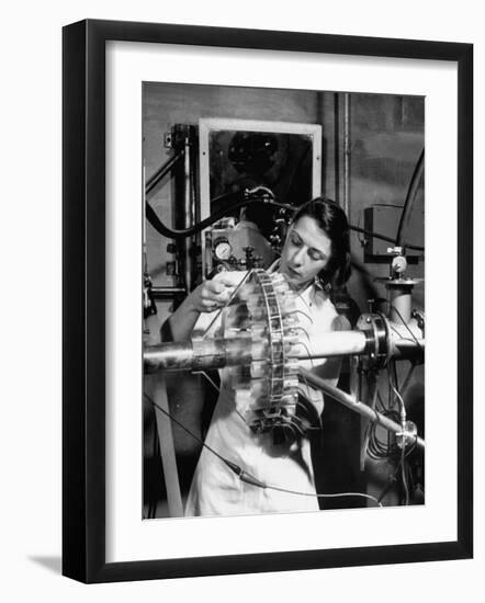 Dr. Liane Russell Studying Effects of Radiation on Mouse Genetics at Oak Ridge National Laboratory-null-Framed Photographic Print