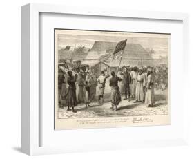 Dr Livingstone is Found by H.M. Stanley at Ujiji-null-Framed Art Print