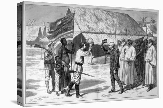 Dr Livingstone is Found by H.M. Stanley at Ujiji-Godefroy Durand-Stretched Canvas