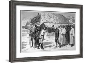 Dr Livingstone is Found by H.M. Stanley at Ujiji-Godefroy Durand-Framed Art Print