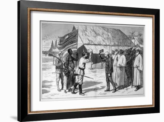 Dr Livingstone is Found by H.M. Stanley at Ujiji-Godefroy Durand-Framed Art Print