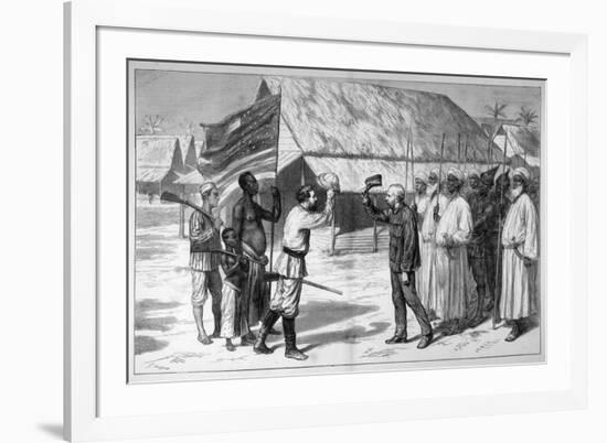 Dr Livingstone is Found by H.M. Stanley at Ujiji-Godefroy Durand-Framed Premium Giclee Print