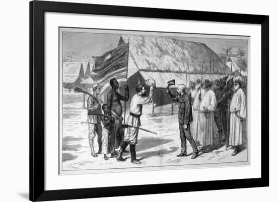 Dr Livingstone is Found by H.M. Stanley at Ujiji-Godefroy Durand-Framed Premium Giclee Print