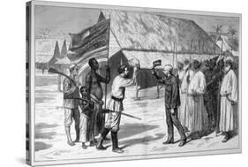 Dr Livingstone is Found by H.M. Stanley at Ujiji-Godefroy Durand-Stretched Canvas