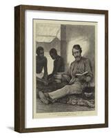 Dr Livingstone Reading the Bible to His Men-null-Framed Giclee Print