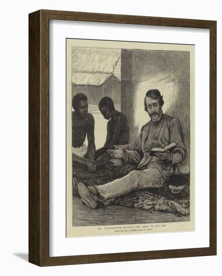 Dr Livingstone Reading the Bible to His Men-null-Framed Giclee Print