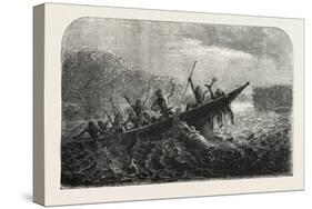 Dr. Livingstone's Missionary Travels and Researchers in South Africa: Boat Capsized by a Hippopotam-null-Stretched Canvas