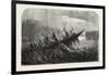 Dr. Livingstone's Missionary Travels and Researchers in South Africa: Boat Capsized by a Hippopotam-null-Framed Giclee Print