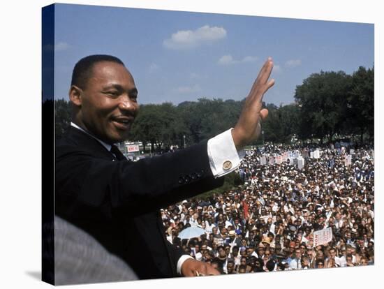 Dr. Martin Luther King Jr. Giving "I Have a Dream" Speech During the March on Washington-Francis Miller-Stretched Canvas