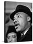 Dr. Martin Luther King, Jr. Talks to Newsmen-Henry Burroughs-Stretched Canvas